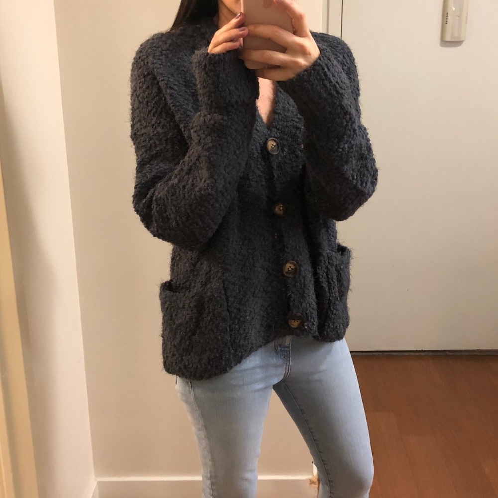 Mohair Button Down Hoodie - Picture 6 of 6